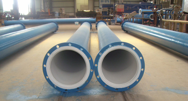 Coated steel pipe workshop